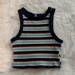 Full Tilt Multicolor Striped Crop Top